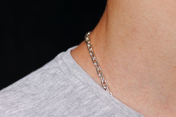 Men's silver chain "Anchor"