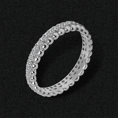 Srebrny pierścionek z przezroczystą cyrkonią