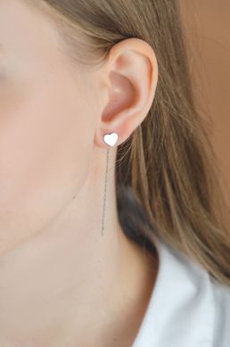 Silver long earrings
