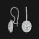 Silver earrings with cubic zirconia