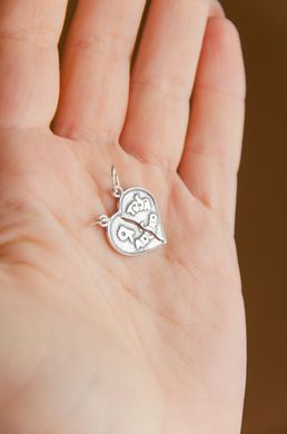 Silver pendant "I love you"