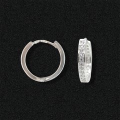 20-mm silver hoop earrings with cubic zirconia