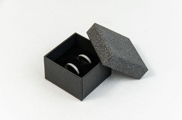 20-мм срібні сережки-кільця з фіанітами