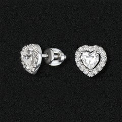 Silver stud earrings "Hearts"