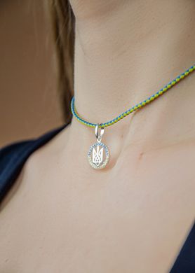 Women's silver pendant "Trident"