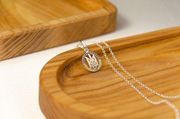Women's silver pendant "Trident"