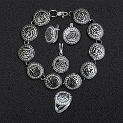 Women's set of silver jewelry "Formula for Success"