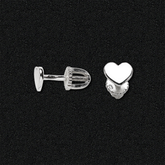 Silver stud earrings "Hearts"