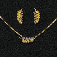 Silver set "Spikelets"