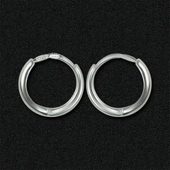 12-mm silver hoops earrings