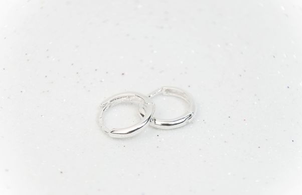 12-mm silver hoops earrings