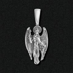 Мужская серебряная подвеска "Ангел Хранитель"