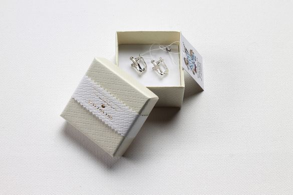 Silver earrings "Crown"