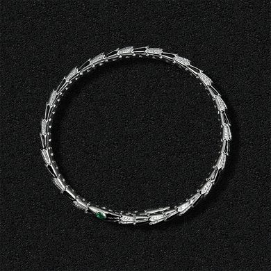 Women's hard silver bracelet "Silver Snake"