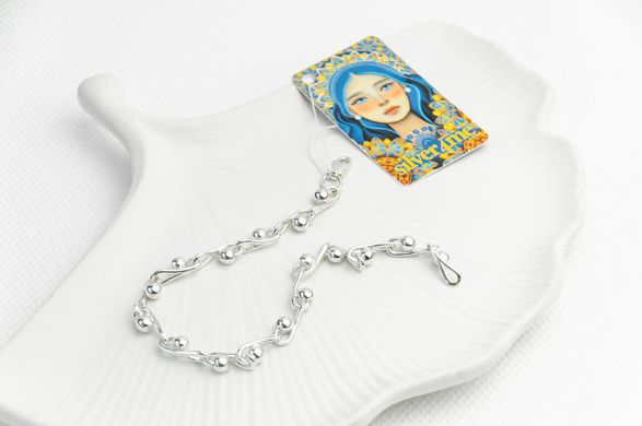 Жіночий срібний браслет "Верба"