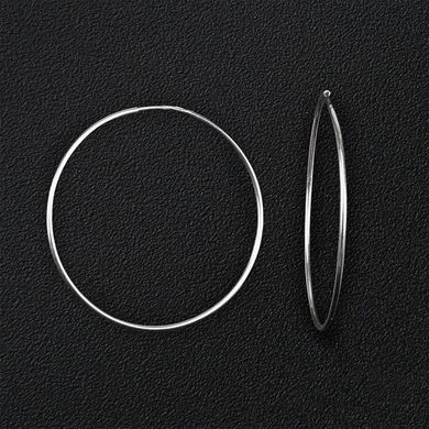 Серьги-кольца серебряные