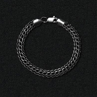 Men's silver bracelet "Python"