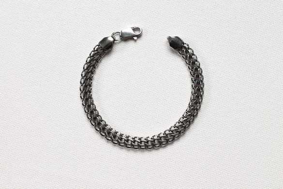 Male silver bracelet "Python"