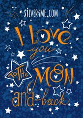 Postcard "I love you to the Moon and back"