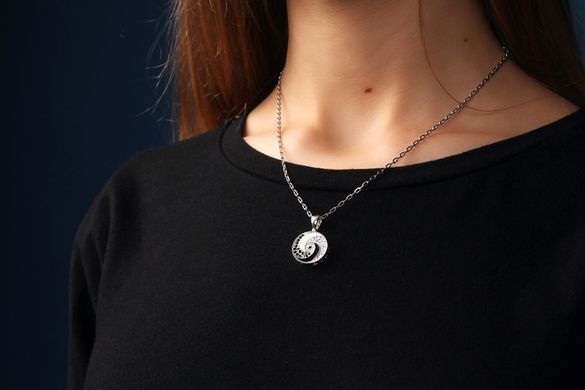 Yin-Yang silver pendant