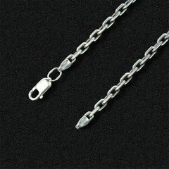 Men's silver chain "Anchor" blackened