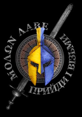 Чоловічий cрібний перстень "Molon labe"