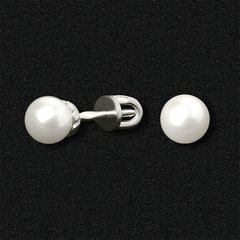 Silver stud earrings "Pearls"
