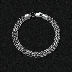 Silver bracelet "Python"