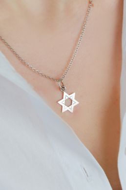 Star of David pendant from silver 925