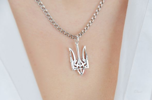 Silver pendant "The Trident"