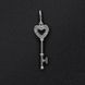 Silver pendant "Key to the heart"