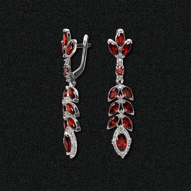 Silver Earrings "Red Jazz"