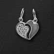 Silver pendant "Heart of lovers"