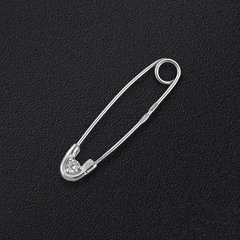 Silver pin with cubic zirconia
