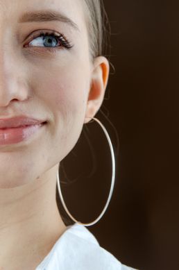 Silver Hoop earrings "Sabiha"