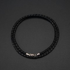Leather cord with silver lock