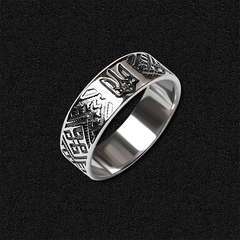Серебряное кольцо Вышиванка