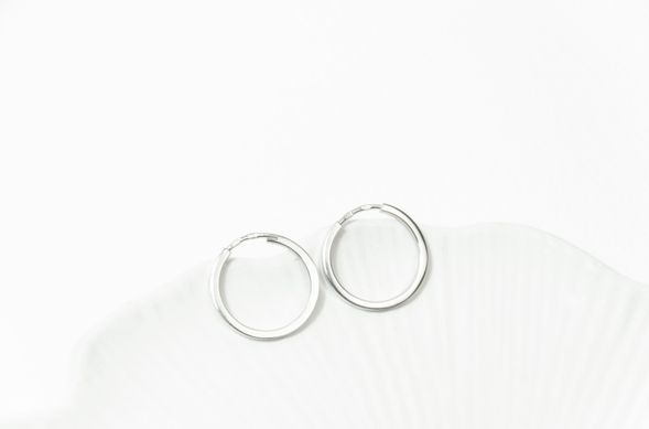 20-мм срібні сережки-кільця