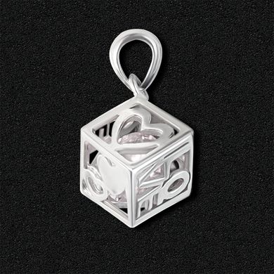 Women's silver pendant "Cube"