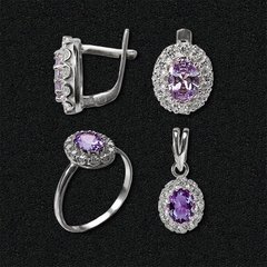 Women's silver jewelry set